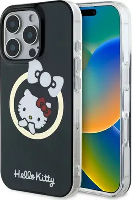Produktbild von Hello Kitty IML Fun Bow MagSafe - iPhone 16 Pro Hülle (Schwarz)