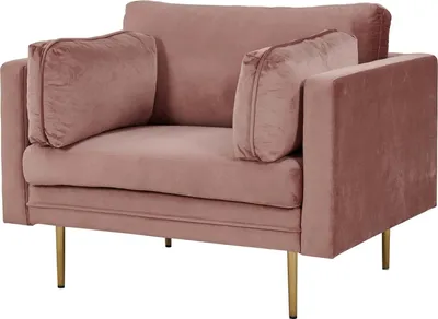 Produktbild von FURNLUX Armchair Boom Pink Und Gold 110cm / Hauptfarbe: Rosa / Abmessungen: 110 x 90 x 88 cm