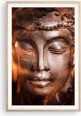Produktbild von Gerahmtes Poster - Rahmen in heller Eiche - Buddha Statue Geheimnis - 61x91,5 cm - Wand Bild - Wanddeko - Wandbilder - Wandposter - Bilderrahmen - Bilder - Kunstdruck - Wandbild - P2NPA61x91-2620