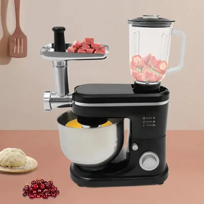 Produktbild von Küchenmixer – Küchenmaschine – Rührgerät – Mixer – Teigmixer – Schwarz – 700W Motor – 6 Liter Rührschüssel