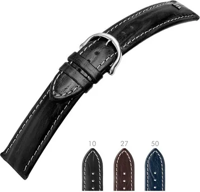 Produktbild von Maurice Lacroix Büffelkalb-Chrono XL Uhrenarmband Kalbsleder, Farbe:schwarz