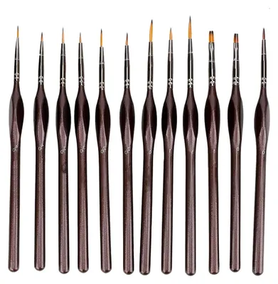 Produktbild von Detailpinselset mit ergonomischem Griff für Nagelkunst und Miniaturmalerei