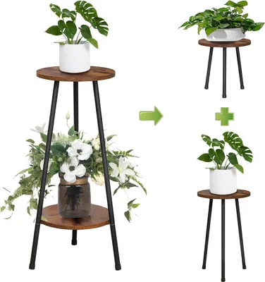 Produktbild von Pflanzenständer, hoch, aus Holz – Wohnzimmer, Balkon