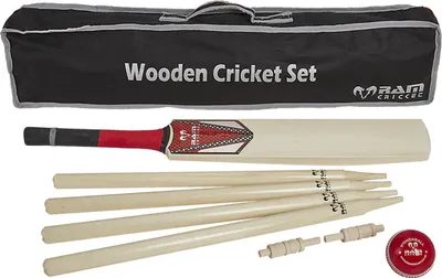 Immagine prodotto di Ram Cricket - Set da cricket in legno - Senior -  India - Set completo con borsa
