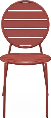 Produktbild von Set aus 4 stapelbaren Gartenstühlen aus Metall - Terracotta - MONTEFARO by MYLIA