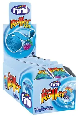 Obrázek produktu pro Fini Roller Fizz, příchuť malina (18 kusů po 20 g)