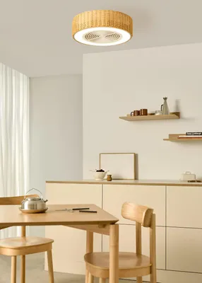 Produktbild von CREATE - WIND CLEAR EASY - Leiser 40W Deckenventilator Ø50 cm mit versteckten Flügeln und LED-Licht