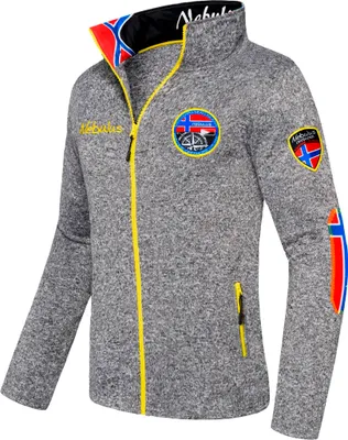 Zdjęcie produktu dla Kurtka polarowa Nebulus FLENN men, ciepła kurtka polarowa, z długim zamkiem błyskawicznym, P4634 - men, ciemnoszary, S
