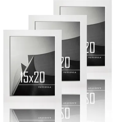 Productafbeelding van Fotoframe set, 15x20 cm, wit, hout/MDF, 3 stuks