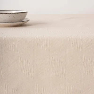 Produktbild von Fleckabweisendes Jacquard Tischdecke 240 x 155 cm Ecru