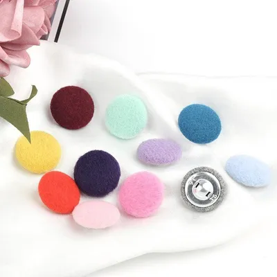 Zdjęcie produktu dla 10 sztuk guzików obitych tkaniną, idealnych dla dzieci i do dekoracji