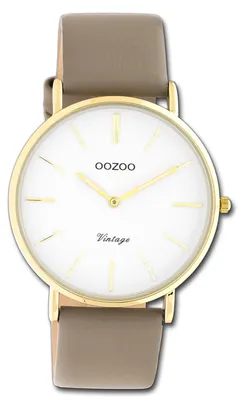 Image de Oozoo Damenuhr, série Vintage C20220, montre analogique à quartz avec bracelet en cuir marron, référence D3UOC20220
