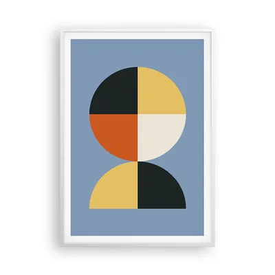 Produktbild von Gerahmtes Poster - Weißer Rahmen - Stück Geometrisch Rad - 70x100 cm - Wand Bild - Wanddeko - Wandbilder - Kunstposter - Wandposter - Bilderrahmen - Bilder - Kunstdruck - P2WPA70x100-4771