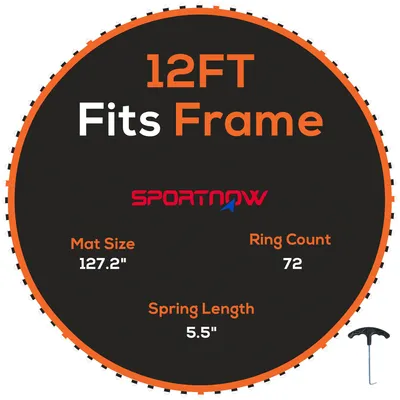 Obrázok produktu pre SPORTNOW Trampolínová sieť, sieť na trampolín, priemer 323 cm, odrazová plocha
