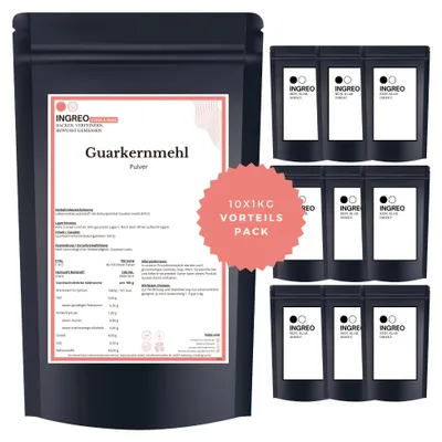 Produktbild von Guarkernmehl - Guar Gum Pulver (4-100 Mesh) – 10kg (10X1kg)