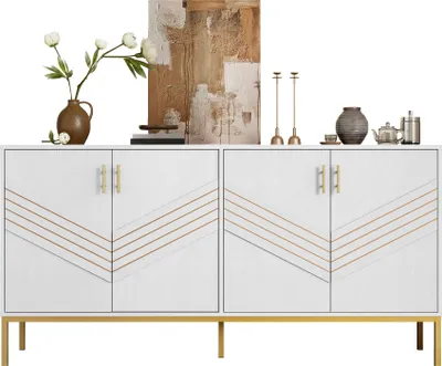 Produktbild von Sideboard 160/40/80.5 cm, Mehrzweckschrank mit Türen, Aufbewahrungsschrank, Küchenbuffet, Küchenschrank