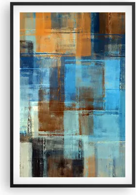 Produktbild von Gerahmtes Poster - Schwarzer Rahmen - Abstraktion modern - 61x91,5 cm - Wand Bild - Wanddeko - Wandbilder - Kunstposter - Wandposter - Bilderrahmen - Bilder - Kunstdruck - Wandbild - P2BPA61x91-3418