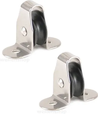 Produktbild von 2x Stehblock 11 mm für Seil Ø 4 mm aus Nylon und rostfreiem Edelstahl