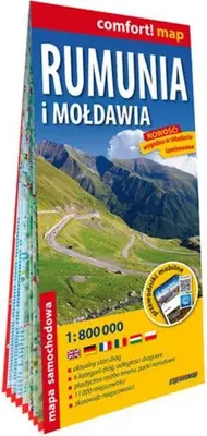Immagine prodotto di Carta stradale turistica laminata della Romania e della Moldavia 1:800 000