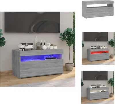 Immagine prodotto di vidaXL Mobile TV con luci LED Grigio Sonoma 75x35x40 cm - Mobili TV