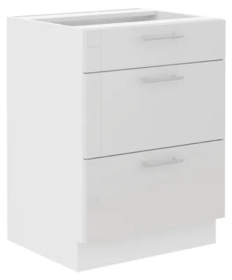 Produktbild von Unterschrank 60 Lara Weiß Hochglanz Küchenzeile Küchenblock Küche Soft-Close