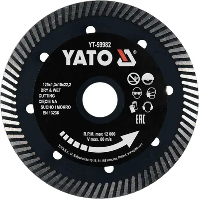 Produktbild von Yato Turbo Diamantscheibe 125Mm Für Keramikfliesen Yt-59982