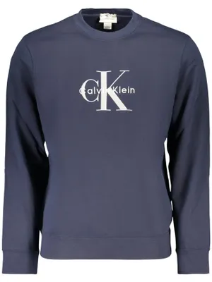 Zdjęcie produktu dla Elegancki męski sweter w kolorze niebieskim – bez zamka, dekolt okrągły