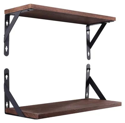 Productafbeelding van Omgoods - Set van 2 Wandplanken van Rustiek Hout