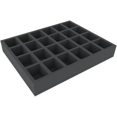 Produktbild von 50 mm Schaumstoffeinlage mit 24 Fächern für Miniaturen