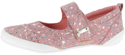 Produktbild von Andrea Conti Damen Riemchenballerina aus gemustertem Nubukleder 0341067, Größe:38 EU, Farbe:Rosa