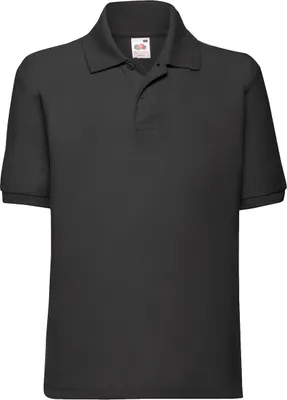 Produktbild von F502K - Fruit of the Loom Kids´ 65/35 Polo Black    140