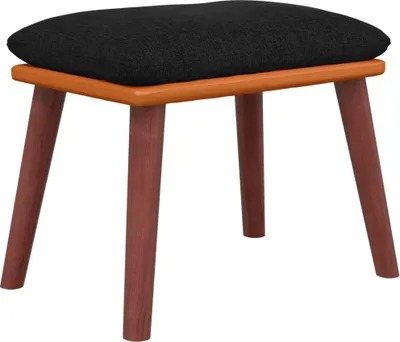 Produktbild von vidaXL Fußhocker Schwarz 45x29,5x35 cm Stoff und Kunstleder