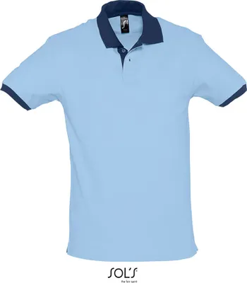 Immagine prodotto di SOLs 11369 | Polo Prince da uomo - Colore: Sky Blue/French Navy - Taglia: XS