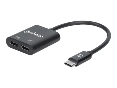 Image de MANHATTAN USB-C auf 3,5mm Klinke Audioadapter & PD-Ladeport