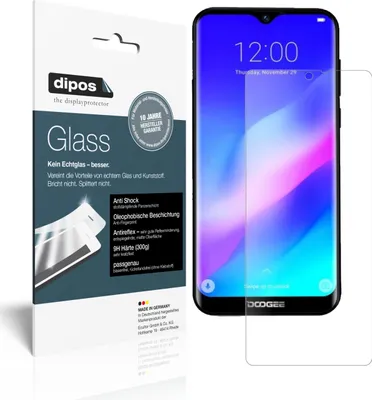 Produktbild von 2x Schutzfolie für Doogee Y8 Plus (2019) matt - Anti-Shock 9H Folie dipos Glass Kunststoffglas