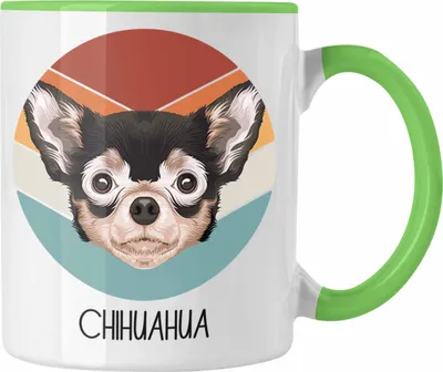 Produktbild von Trendation - Chihuahua Besitzer Tasse Geschenk Lustiger Spruch Geschenkidee Chihuahua Mama Papa (Grün)