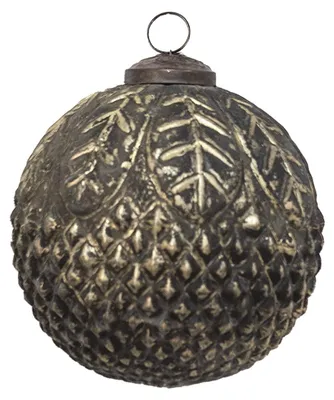 Productafbeelding van Clayre & Eef kerstbal, Ø 9 cm, bruin glas