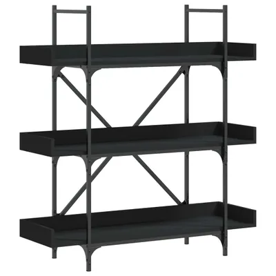 Obrázek produktu pro vidaXL Knihovna 3 police Černá 100x33x108,5 cm Materiál na bázi dřeva