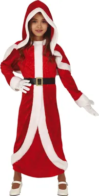 Produktbild von Langes Mutter-Weihnachtskostüm-Kleid für Mädchen 5 bis 6 Jahre (110-115 cm)