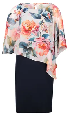 Produktbild von Vera Mont Damen 0379/4800 Cocktailkleid, Patch Dark Blue/Red, 46