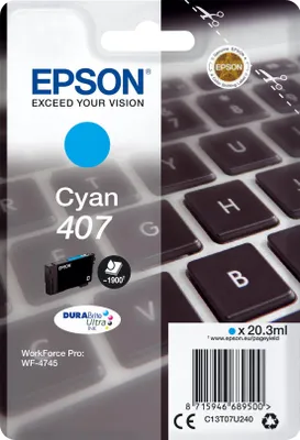 Image de EPSON C13T07U240 EPSON 407 / T07U2 cyan Druckerpatrone