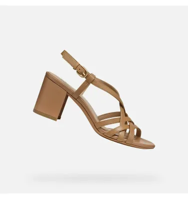 Produktbild von Geox Hellbraune Damensandalen Virnilisa 65 S 38,5