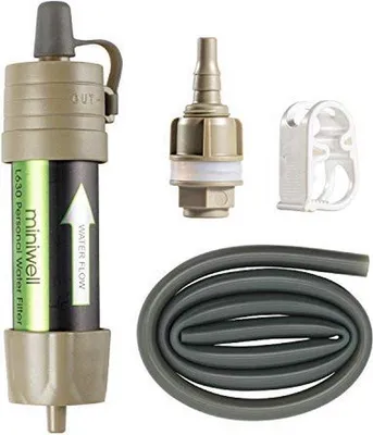 Produktbild von Famanu Mini-Wasserfilter mit Eimerbefestigung - Tragbarer Wasserfilter für Camping und Reisen
