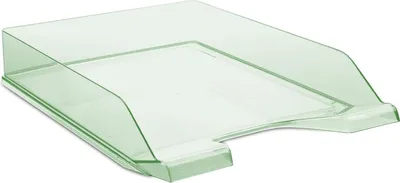 Produktbild von Transparente Briefablage - stapelbar - 6 Stück - grün - Polystyrol