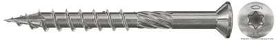 Produktbild von fischer Terrassenschraube 5,0 x 60 Senkkopf nicht rostender Stahl A2 Teilgewinde Innenstern TX, 500 Stück