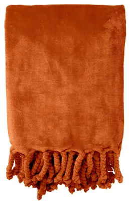 Produktbild von Dutch Decor Wohndecke Flanell-Fleece Florijn 150x200 cm Orange