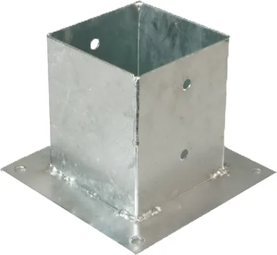 Produktbild von Alberts Aufschraubhülse | für Vierkantholzpfosten | feuerverzinkt | 121 x 121 mm