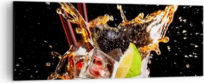 Produktbild von Bild auf Leinwand - Leinwandbild - Trinken saft cocktail nachtisch - 140x50cm - Wand Bild - Wanddeko - Leinwanddruck - Bilder - Kunstdruck - Leinwand bilder - Wandkunst - AB140x50-2223