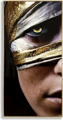 Produktbild von Mauro Ferretti Wandbild Nairobi Schwarz Gold 52x4x102 cm