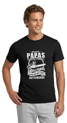 Produktbild von Spreadshirt Coole Papas Spielen Mit Kettensäge Dad Männer T-Shirt, S, Schwarz
